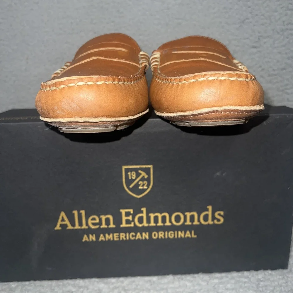 Allen Edmonds Daytona Men's Sz‎ 9 Tan Leather Hand Sewn Driving Moc/Loafer 50430